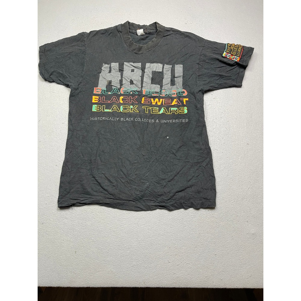 African American College Alliance HBCU Cotton Black Large Mens